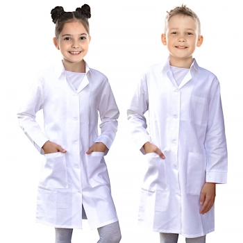 Fartuch medyczny biały dla dzieci z twoim napisem lub logo